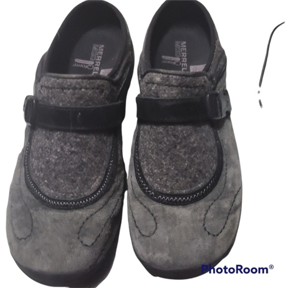 Merrell Women's gray and black Encore Sidestep Slip On Shoes size 8.5